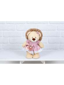 Plush  Lion Standing Upright Girl 25 Cm - Niches And Decorations - 乾枯玫瑰色 - 查看 2