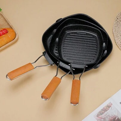 Breakfast, Rice, Slate Steak, Frying Pan, Striped Non-Stick Pan, Household Flat Pan, Multi-Function Gas Stove Gift Pot