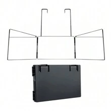 Gương 3 chiều để cắt tóc, Gương gấp 360 độ để tự cắt tóc cạo râu, Gương trang điểm treo có thể thu vào với gương phóng đại 10x, Gương trang điểm di động Trang trí phòng tắm Tổ chức trang điểm mùa hè Phụ kiện phòng tắm - màu đen - Xem 10