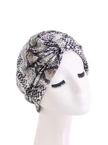 1pc New Women Floral Print Turban Hat Cancer Cap Islamic Hair Loss Hat Head Scarf Satin Liner Inner Cap Arab Valentine's Day Valentines - Turban Hat - View 21