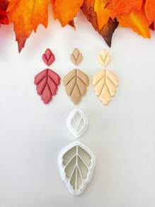 2 chiếc dao cắt đất sét hình lá sò dùng làm hoa tai đính đá mùa thu tự làm - Lá sò điệp - Xem 1