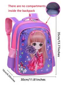 1 件可爱复活节兔子背包，可爱公主书包，卡通书包，大容量学生背包 - 彩色 - 查看 10