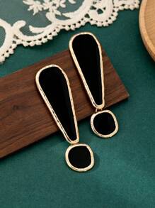 2 件/套嘻哈趣味符号！合金滴油设计适合女性聚会和节日礼物 - 彩色 - 查看 2