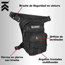 Piernera Táctica Kampak ONP13 Amplia Multicompartimentos - Negro - Ver 4