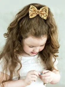 2pcs Love Fairy 3-Inch Glitter Bow Hairpin - Sparkling Sequin Bowknot Hair Clip For Girls,Teens (Hot Pink)