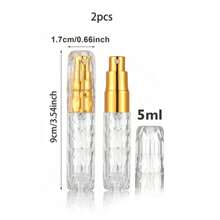 1 قطعة زجاجة رذاذ عطر 5 مل / 10 مل ، بخاخ سفر فارغ محمول ، وأكياس هدايا مخملية وردية بسحاب - أكياس هدايا ناعمة بالسحاب لحفلات الزفاف والأعياد وعيد الحب والذكرى السنوية ، قارورة عطر