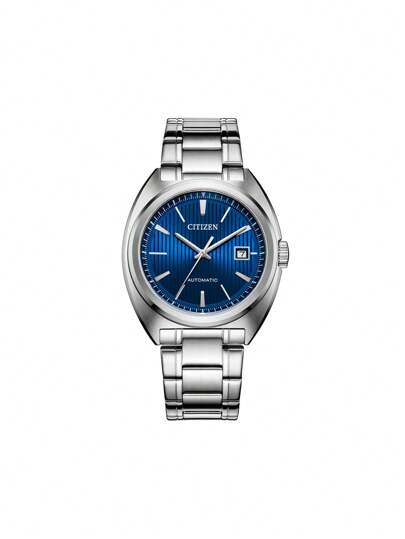 CITIZEN Watches For Men Automatic Watch With Mechanical Movement And Crystal Dial Men's Watch With Date Display, Stainless Steel Strap NJ0100-71L