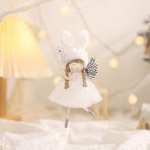 1 đồ trang trí treo thiên thần Giáng sinh mới, đồ trang trí thiên thần bằng vải tuyn sang trọng, cây thông Noel, nhà, cửa sổ, trang trí tiệc, giáng sinh, halloween, lễ hội, giáng sinh - Nhiều màu - Xem 22