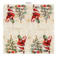 圣诞节新款印花餐巾纸西餐厅面包店适用面巾纸居家聚会餐巾纸 圣诞 - 彩色 - 查看 2