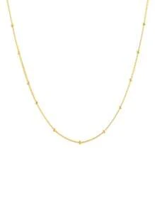 1 pezzo di collana a catena lunga in argento sterling 925 con pendente a sfera laterale, stile clavicola, per abbinamenti quotidiani da donna, lunghezze disponibili 16, 18, 20, 22, 24 pollici, placcata in oro 18k e platino 18k, gioiello regalo ideale