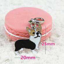 1pc Metal Mini Dachshunds Bulldogs Dog Charm For Jewelry Cute Animal Couple Lovely Keychain Car Keyring Bag Headphone Pendant Bracelet Necklace Char - Multicolor - View 41