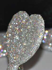 1 Peça Espelho de Maquiagem em Forma de Coração Cravejado de Diamantes, Espelho de Vaidade de Cristal Cintilante de Luxo, Adequado para Viagem, Casa ou Presente, Maquiagem, Barato, Decoração de Quarto, Vaidade, Viagem, Quarto, Acessórios de Maquiagem, Espelho, Espelho de Vaidade, Mini Espelho, Espelho Compacto, Espelho Pequeno, Espelho de Mão, Barato, Enfeites de Meia, Maquiagem, Ferramentas de Maquiagem, Coisas Baratas, Presentes, Presentes para Mulheres, Presentes de Natal