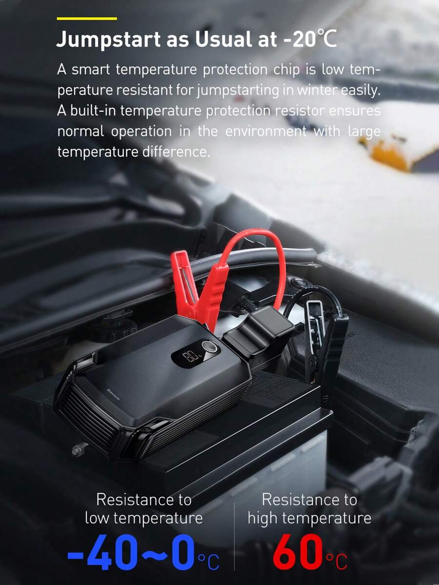 Baseus 20000mAh Car Jump Starter Power Bank 2000A 20000mAh Car Battery
