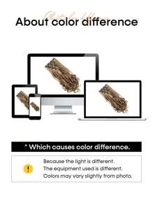 7 件/套 长波浪接发 高温 22 英寸 合成假发夹 女士合成接发 - 彩色 - 查看 7