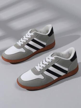 Men's Leisure Lace-Up Flat Sneakers, Casual Sports Shoes, Student Athletic Trainers, Multi-Functional Workout Shoes, Shoes For Men, Spring/Autumn Versatile Shoes For Men Valentines