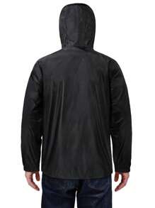 RODEEL 夏季健身男友风格男士高性能防水雨衣，时尚多功能雨衣，适合徒步旅行、钓鱼、露营、户外活动 - 黑色 - 查看 2