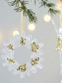 1 Stück Weihnachten Schneeflocke Weihnachtsbaum Acryl Phnom Penh transparente Schneeflocke Weihnachtsbaum Vitrine Außerirdische Schneeflocke Dekohänger, Weihnachten