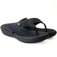 Piccadilly Anabela Flip-Flops With Anatomical Plantar Comfort - 黑色 - 查看 3