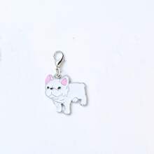 1pc Metal Mini Dachshunds Bulldogs Dog Charm For Jewelry Cute Animal Couple Lovely Keychain Car Keyring Bag Headphone Pendant Bracelet Necklace Char - Multicolor - View 17