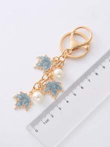 1pc Handmade Maple Leaf Keychain Dangle Charm For Handbag Backpack Accessory Gift For Her Small Gifts Gifts For Her Gifts For Women - Dark Grey - View 2