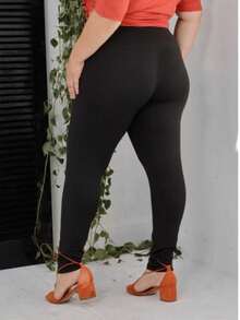 Warm Flannel Leggings Plush Pants - 黑色 - 查看 3