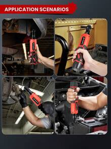 Yofidra Electric Wrench,Ratchet Wrench 60 Nm 90 Degree 3/8-Inch Cordless Right Angle 12V Power Tool For Car Repair Tools