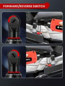 Yofidra Electric Wrench,Ratchet Wrench 60 Nm 90 Degree 3/8-Inch Cordless Right Angle 12V Power Tool For Car Repair Tools
