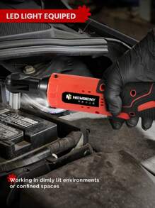 Yofidra Electric Wrench,Ratchet Wrench 60 Nm 90 Degree 3/8-Inch Cordless Right Angle 12V Power Tool For Car Repair Tools