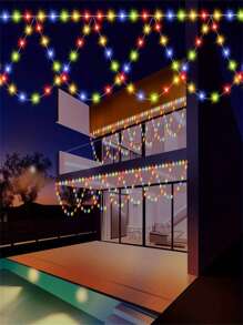 1 件/2 件 USB 供电 13 英尺多色 LED 灯串 - 8 种照明模式，非常适合家庭和办公室装饰、庭院、花园、节日、派对装饰 - 白色 - 查看 2