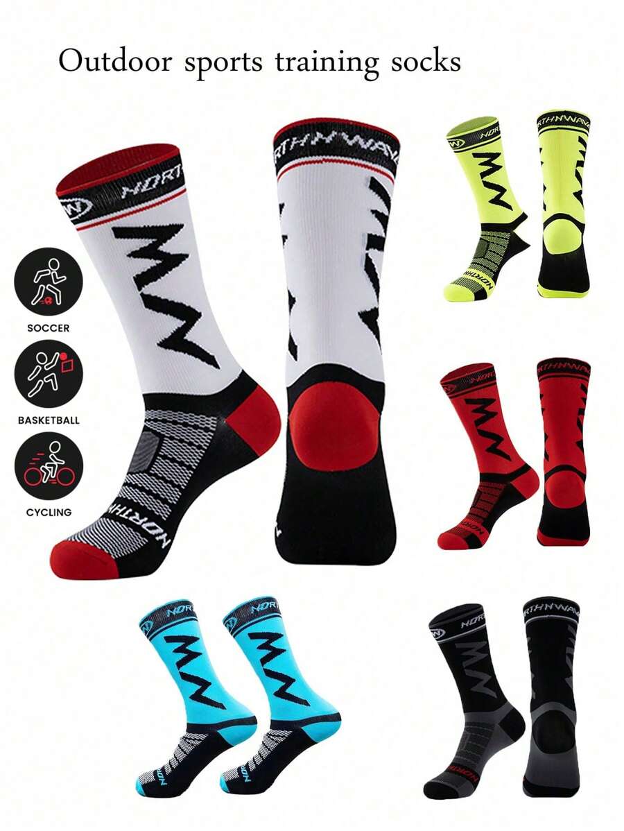 Thể Thao Ngoài Trời 1 Đôi Tất Đi Xe Đạp Tất Thể Thao Ngoài Trời Unisex Tất Đi Xe Đạp Chuyên Nghiệp, Tất Bóng Rổ Để Tập Luyện - Nhiều màu - Xem 1