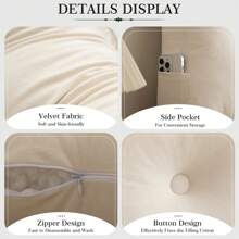 1pc Triangular Headboard Pillows Twin/Queen/King Size Head Roll Pillow Bed Wedge Pillow Large Bolster Bed Rest Reading Pillows Backrest Positioning Support Pillows With Side Pockets Bolster Cushion - Vitt - Visa 4