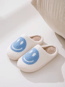 Women Cartoon Guinea Pig Capybara Embroidery Knitted Slippers,Thick-Soled Soft Comfortable House Slippers For Spring And Autumn - White 6 - View 2