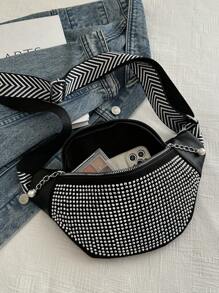 女士水钻腰包（配零钱包） - 銀色 - 查看 9