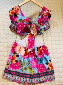 Women Dresses - Màu xanh lam - Xem 2
