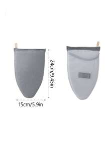 1pc Mini Ironing Board With Heat Resistant Glove, Portable Tabletop Design For Home Kitchen Bedroom Office School Dorm, Compact Pressing Station, Foldable Iron Pad, Essential Garment Care Tool, Professional Pressing Solution, Convenient Clothing Care, Lightweight Ironing Accessory, Perfect For Small Spaces, Everyday Household Necessity - Grey - View 3