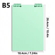 A5/B5 Flip Up Loose-Leaf Notebook,60 Sheets,Detachable Horizontal Line Inner Page Notepad,Waterproof PP Cover,Office And School Supplies - Retro Color - View 6