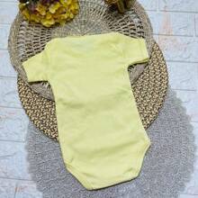 Cotton Monthly Anniversary Bodysuit - Godmother's Love - 黃色 - 查看 2
