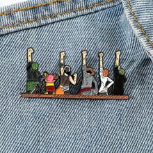 ONE PIECE 1 Pc Adventure Cartoon Character Brooch Handsome Enamel Pin Backpack Clothes Jewelry Metal Badge Accessories Gift For Friends Pin For Clothes Bag Charm School