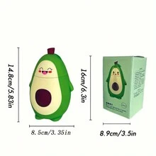 1 chiếc cốc thủy tinh đựng nước hình quả bơ dễ thương chất lượng cao, cốc đựng trà/cà phê cách nhiệt hai lớp có ống hút, cốc uống nước đôi - màu xanh lá - Xem 2