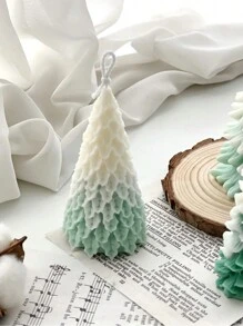 1pc Christmas Tree Candle 3D Silicone Mold, Aroma Candle Handmade Soap Mold For Handmade Candle Making, DIY Craft & Gift - White - View 8