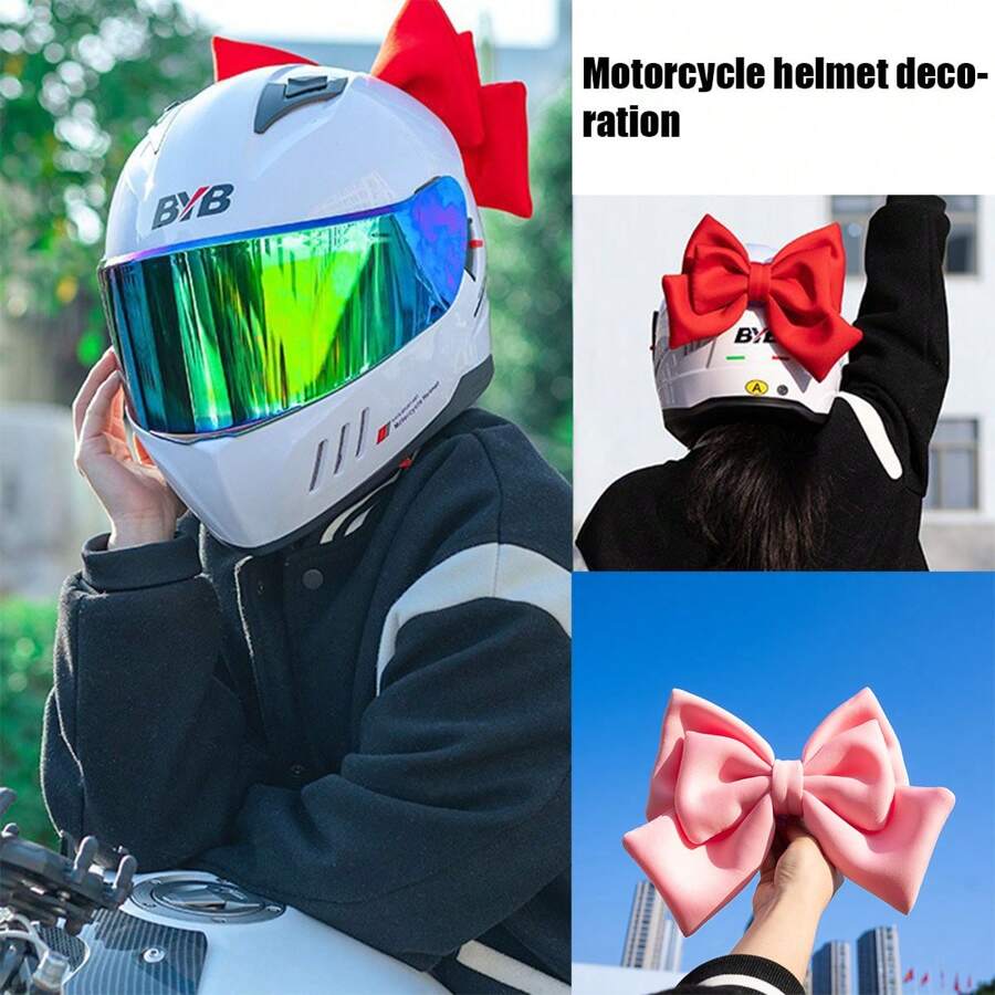 1pc Motorcycle Helmet Decoration Bowknot Accessory For Electric Bike Motorcycle Riding Helmet Decor