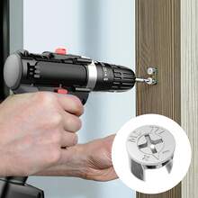 Bộ 120 đai ốc khóa cam bằng hợp kim kẽm, khóa cam cho đồ nội thất chắc chắn, kết nối khóa cam, lắp khóa cam bánh xe lệch tâm cho hầu hết các tủ đồ nội thất - Bạc - Xem 11