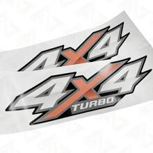 Pair Of Side Stickers 4x4 Turbo Hilux 2016 To 2020 Truck Emblem - Một cỡ - Xem 3