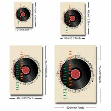 3 套无框爵士乐乙烯基音乐复古艺术海报音乐爱好者中世纪复古绘画帆布印刷壁画适用于宿舍、公寓、客厅、卧室、现代家居装饰 - 彩色 - 查看 4