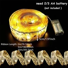 Battery Powered LED Ribbon Fairy String Lights - Decorative, Christmas, New Year, Wedding, Party, Wall Decoration, Gift Christmas Decoration XMAS Decor Christmas Tree Gift Decor Thanksgiving Wedding Home Decor Home Decor Fall Decor Autumn Decor Birthday Decorations For Gifts Party Supplies Indoor Outdoor Garden Holiday Festival Decor Halloween Decor Wall Decor Halloween Ornaments Christmas Decoration XMAS Decor Christmas Tree Gift Decor Thanksgiving Wedding Home Decor Home Decor Fall Decor Autumn Decor Birthday Decorations For Gifts Party Supplies Indoor Outdoor Garden Holiday Festival Decor Halloween Decor Wall Decor Halloween Ornaments