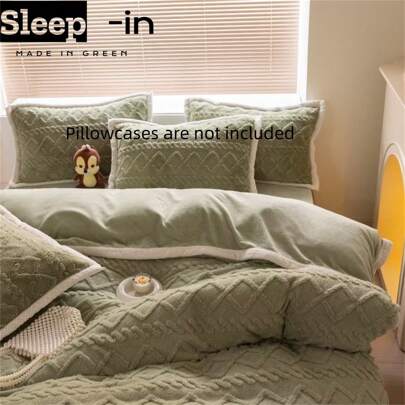 1 pezzo Piumino spesso e caldo di lusso premium, realizzato in flanella con disegno trapuntato e goffratura, adatto per camera da letto, camera degli ospiti, hotel, amichevole per la pelle
