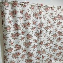 Printed Piquet Curtain 5.00 X 2.20m Large Florida Curtain For Living Room Bedroom Decorative Curtain - 酒紅色 - 查看 1