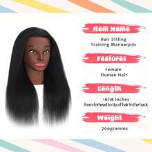 Mannequin Head Hair With 100% Real Hair, Hairdresser Cosmetology Mannequin Manikin Training Practice Doll Head For Hairstyling And Free Clamp Holder