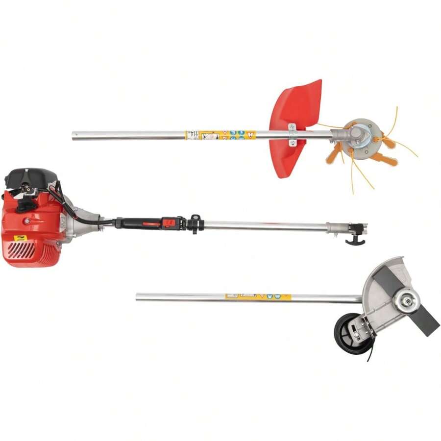 CNCEST Gas Powered Gas Edger 43CC 2 Blade Heads, AirCooled 2Stroke