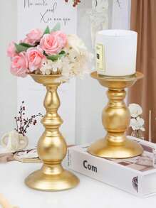 1PC/2pcs/3pcs Đơn giản và sáng tạo kim loại sắt nghệ thuật ánh sáng sang trọng lãng mạn tiệc cưới ánh nến bữa tối nhà trong nhà phòng ngủ để bàn nến - Nhiều màu - Xem 7